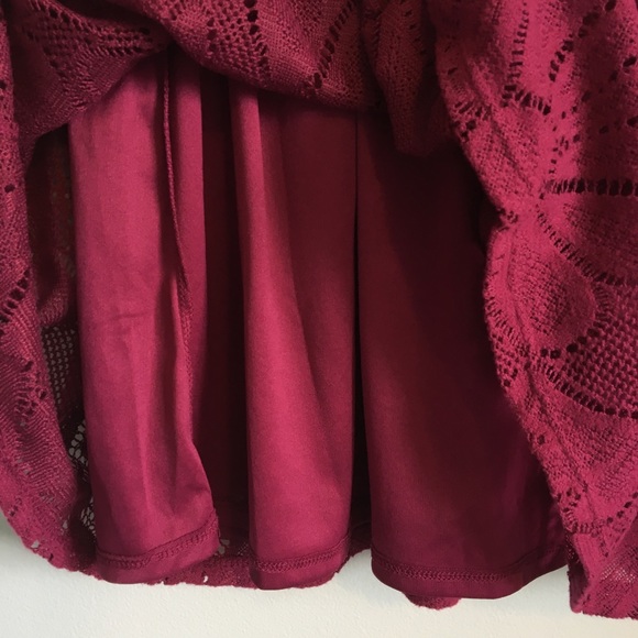 Lauren Conrad Fuchsia Pink Floral Lace Dress Small - Picture 5 of 6